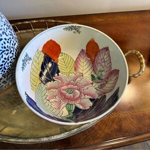 Vintage Tobacco Leaf Bowl